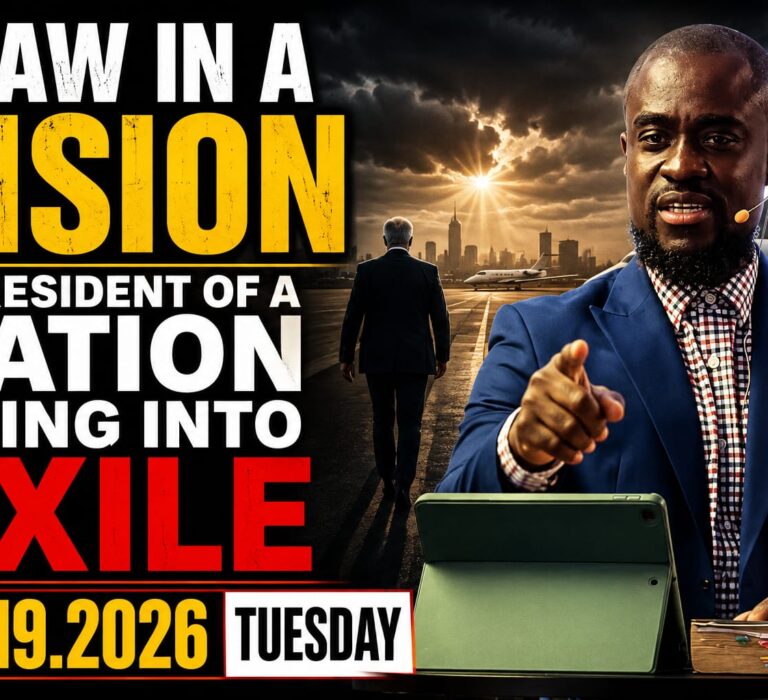 A PRESIDENT OF A NATION GOING INTO EXILE